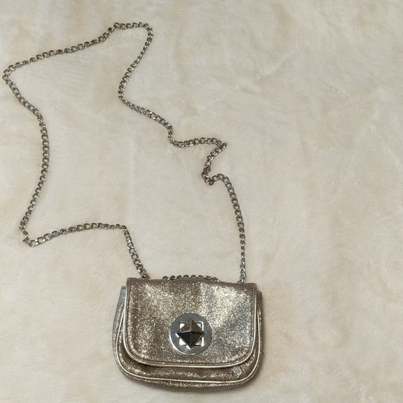 Champagne glitter mini cross bag - Picture 1 of 4